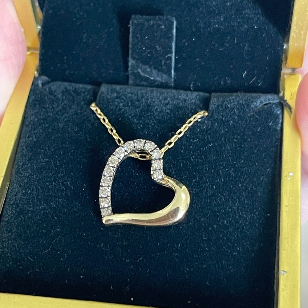 Le Vian® 14K Gold Chocolate Diamond Heart Necklace – 1/5 ct t.w. – Original Box - Picture 4 of 12